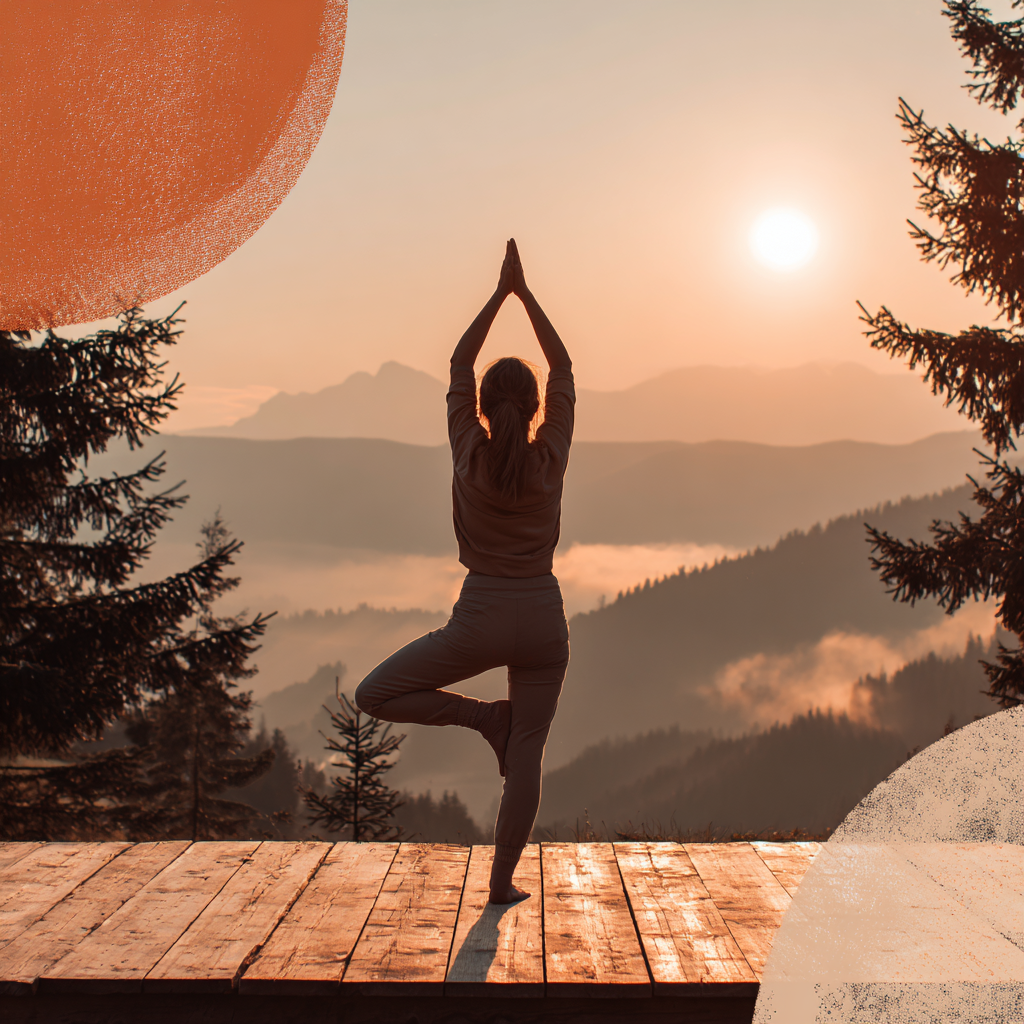 Жінка практикує йогу на березі моря