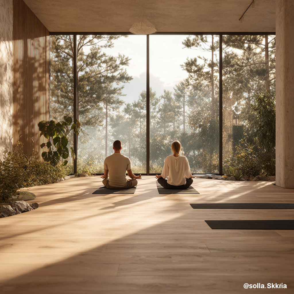 Йога студія з природним освітленням