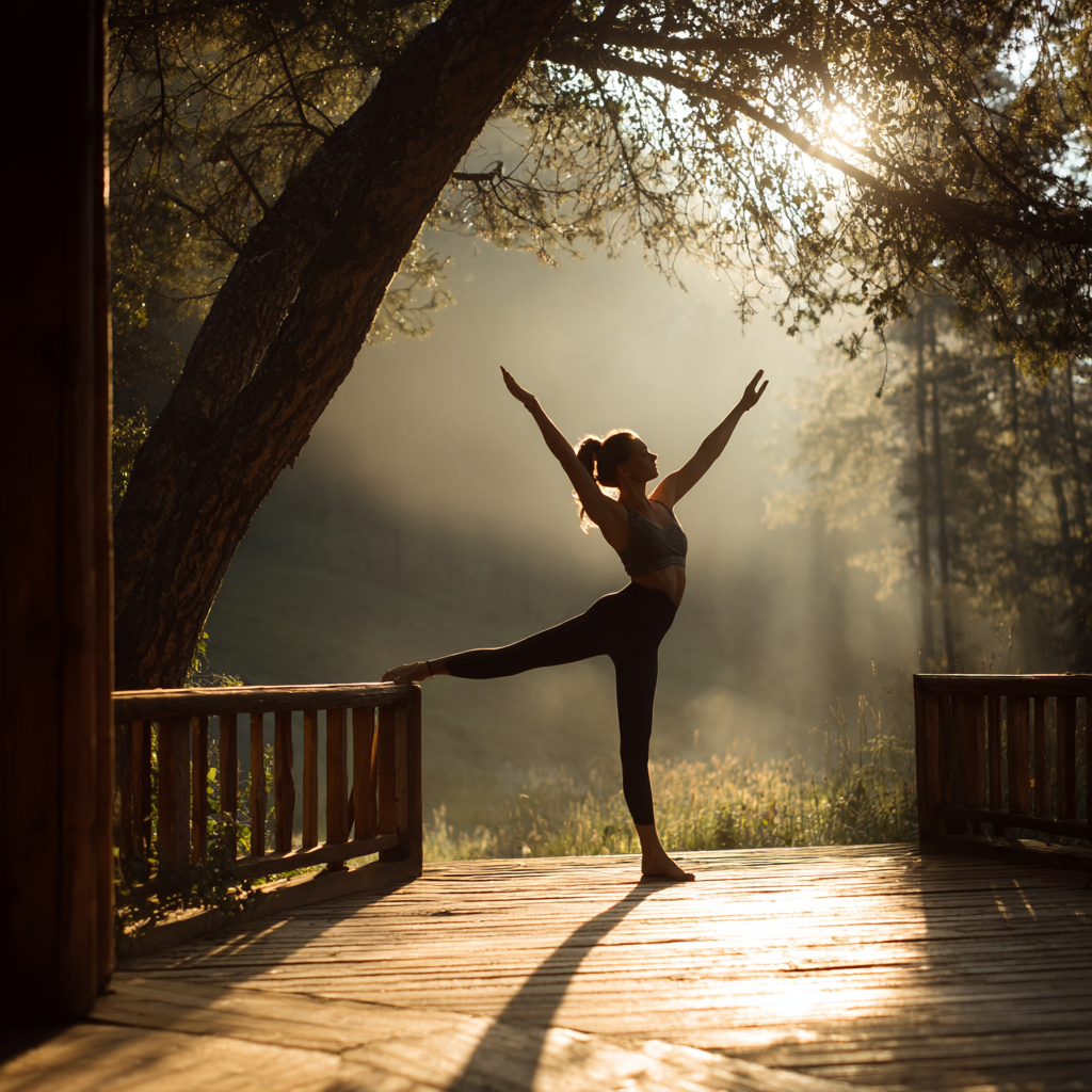 Інструктор йоги проводить заняття